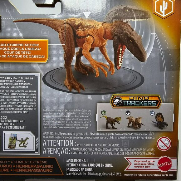 Jurassic World Dino Trackers Strike Attack Herrerasaurus 7.5" Figure 2022 Mattel - Picture 5 of 7
